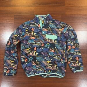 Patagonia Synchilla Snap-T Fleece Women's Small Joy Pitch Abstract Pullover EUC